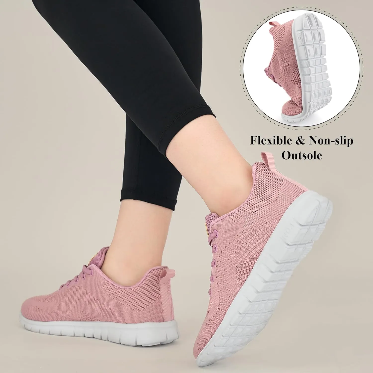 Alicegana Womens Sneakers Tennis Shoes Lightweight Non Slip Casual Walking Running