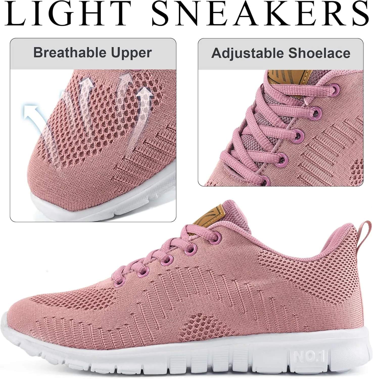 Alicegana Womens Sneakers Tennis Shoes Lightweight Non Slip Casual Walking Running
