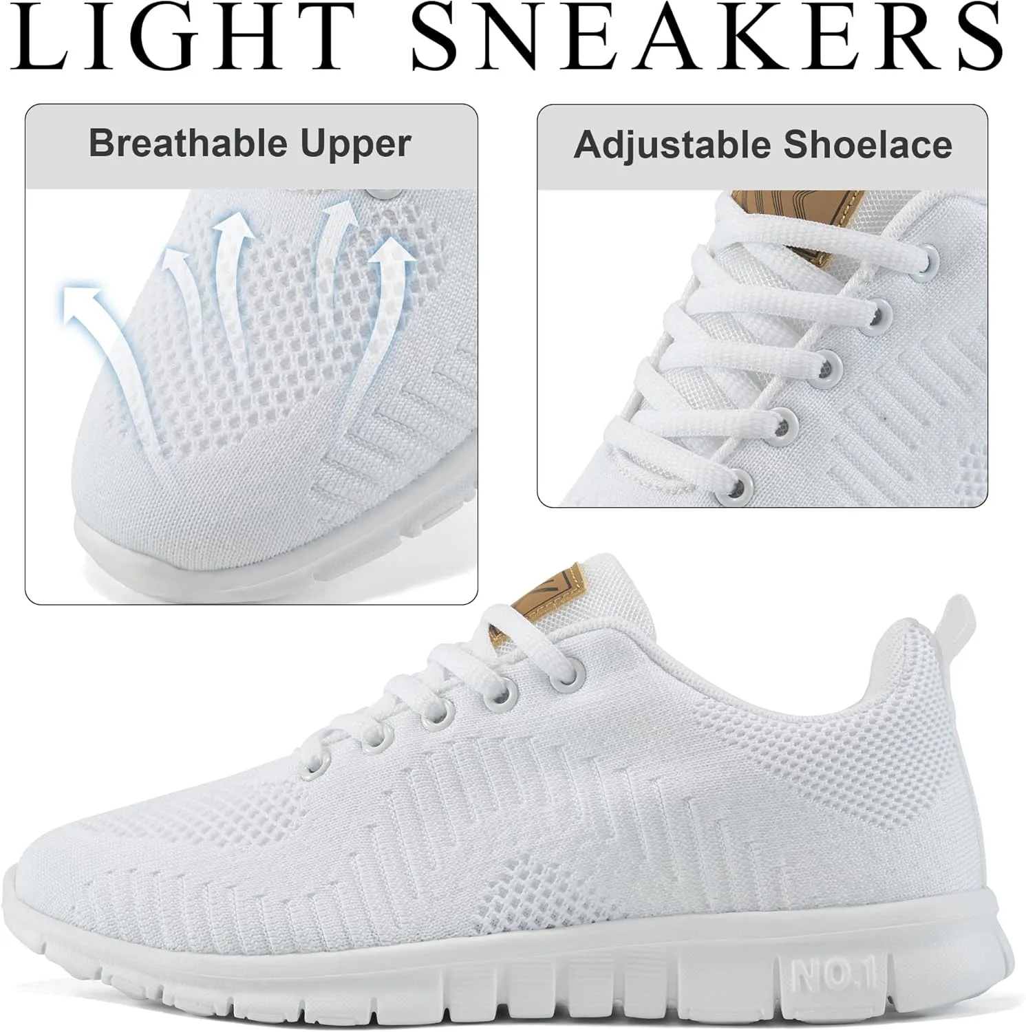 Alicegana Womens Sneakers Tennis Shoes Lightweight Non Slip Casual Walking Running