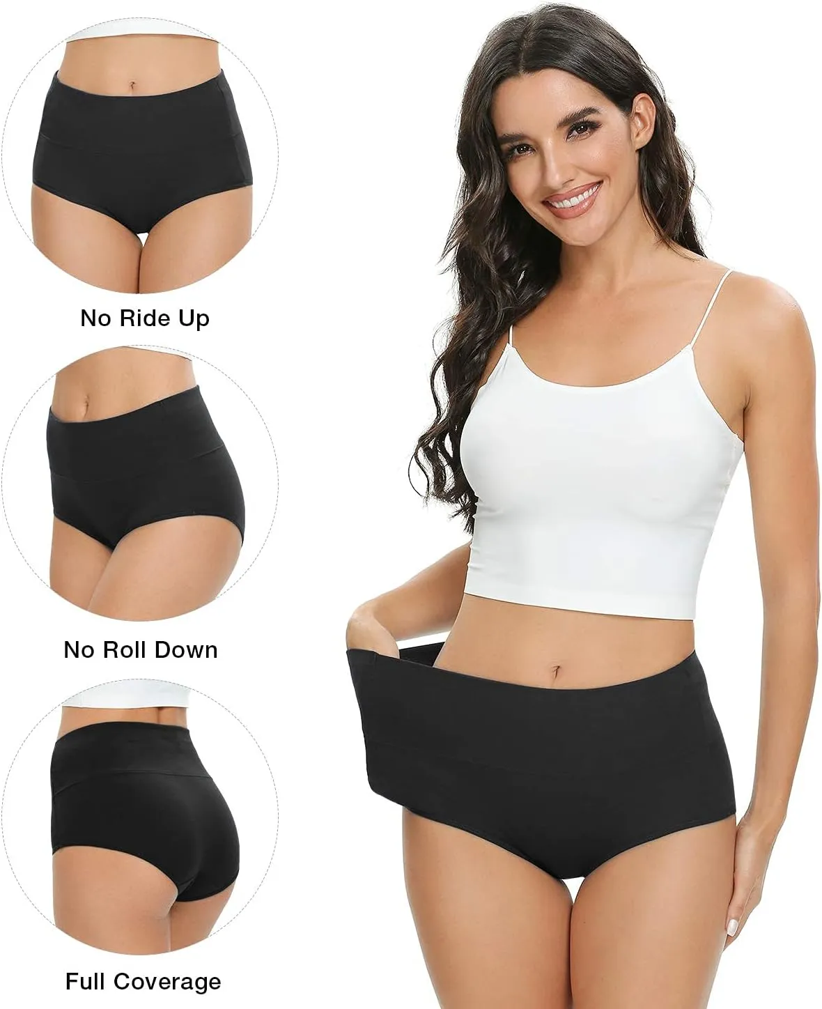 Altheanray Womens Underwear Cotton Briefs - High Waist Tummy Control Panties for Women Postpartum Underwear Soft