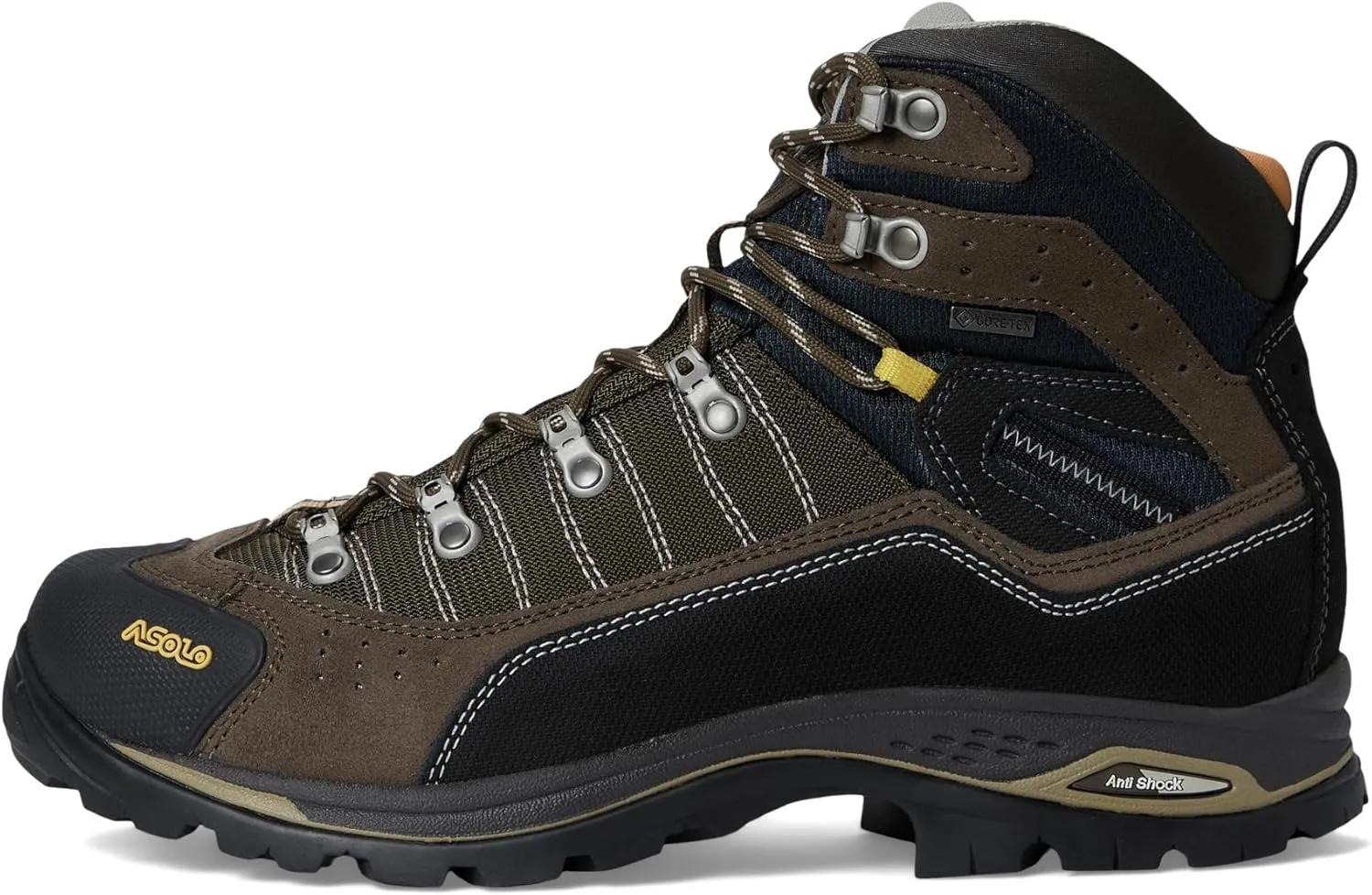 ASOLO Men's DRIFTER I EVO GV Water-Resistant mm 1.6-1.8 mm Suede Cordura Breathable Cushioned Hiking Boots | Rubber Cap