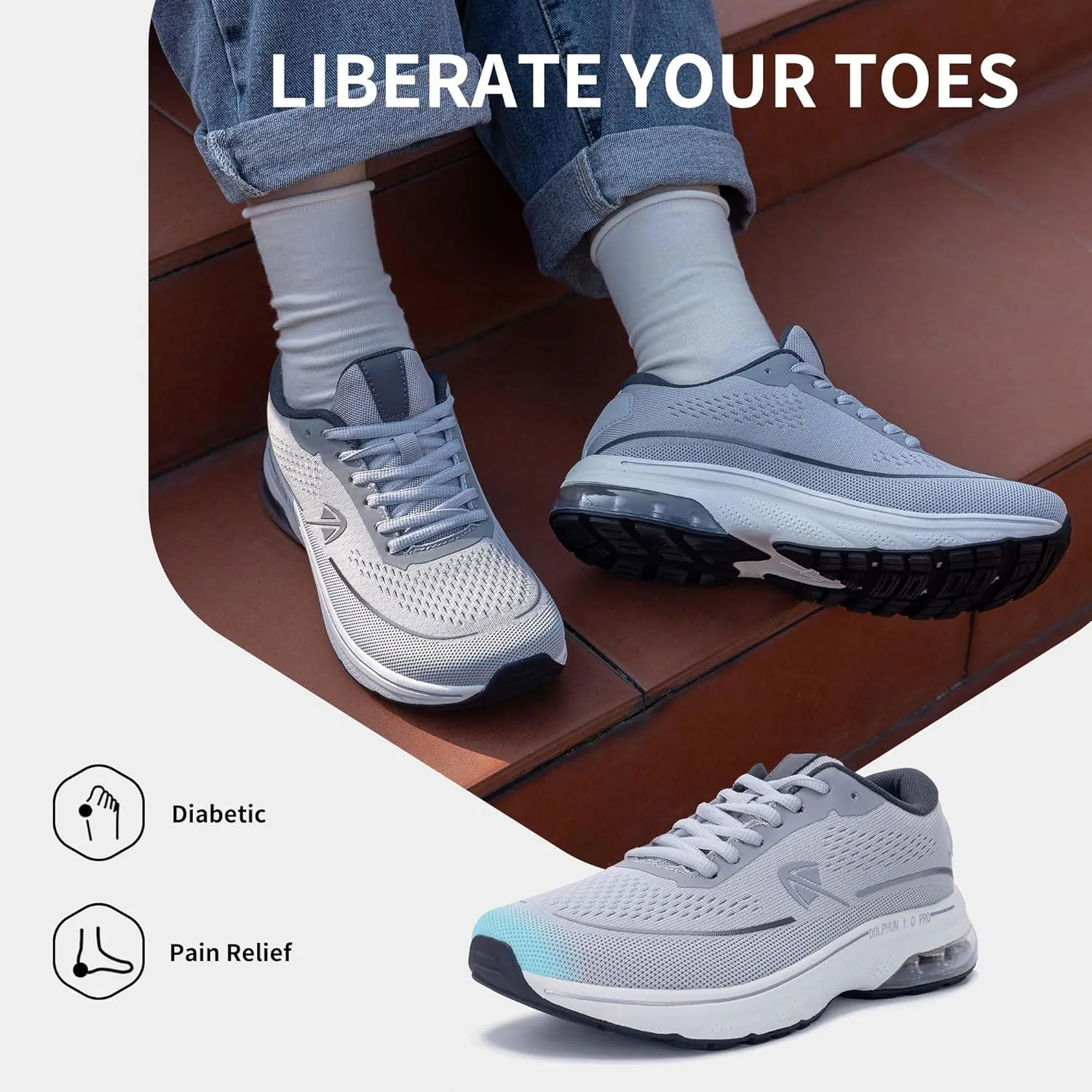 Autper Women's Running Shoes Wide Toe Box Sneakers Women Air Comfortable Arch Support Walking Tennis Athletic Shoes for Jogging Workout Gym Sports US6-11