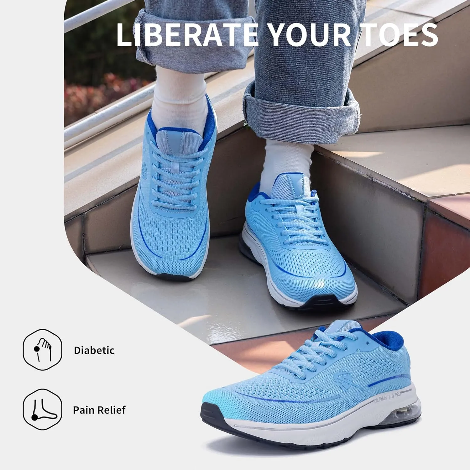 Autper Women's Running Shoes Wide Toe Box Sneakers Women Comfortable Arch Support Walking Tennis Athletic Shoes for Jogging Workout Gym Sports US6-11