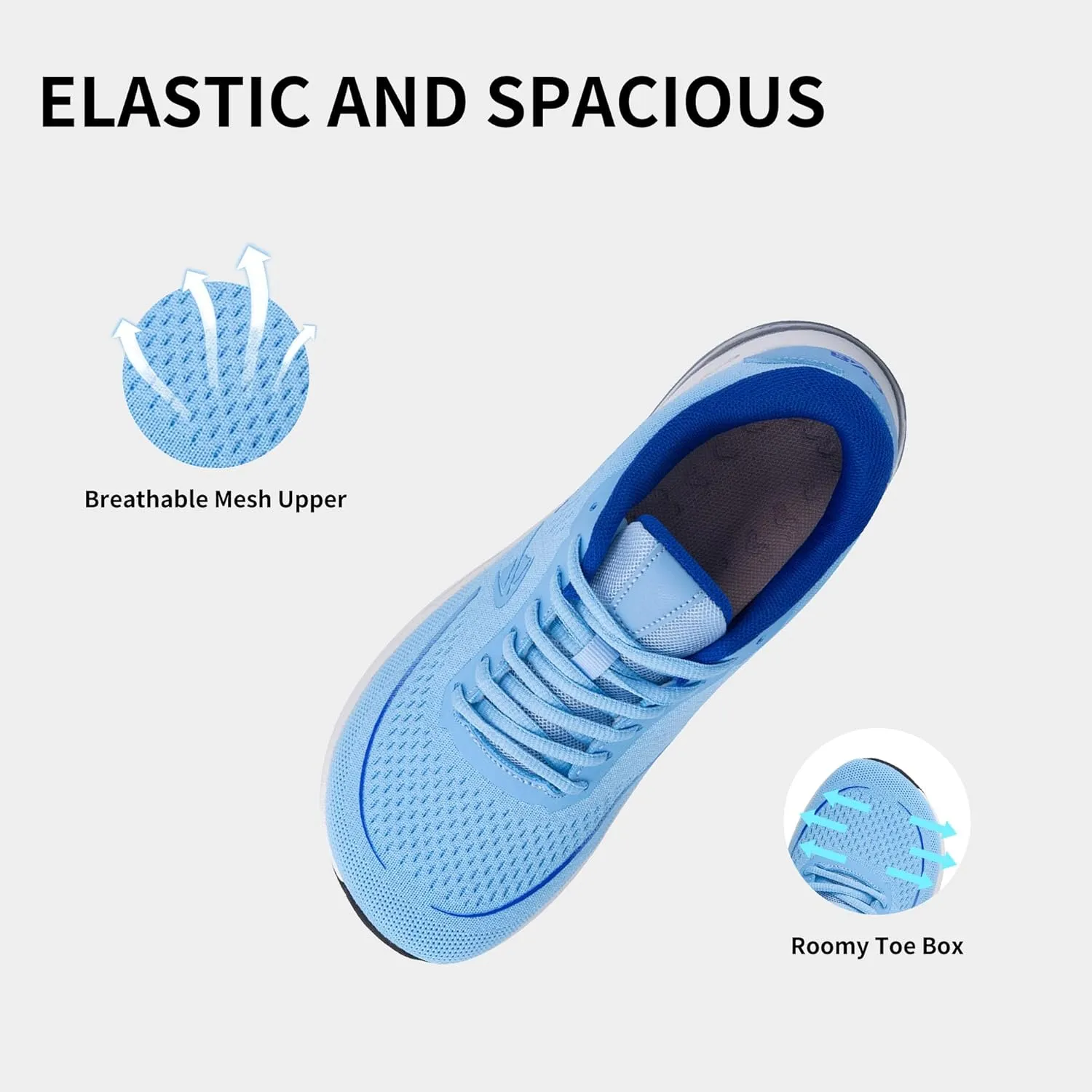 Autper Women's Running Shoes Wide Toe Box Sneakers Women Comfortable Arch Support Walking Tennis Athletic Shoes for Jogging Workout Gym Sports US6-11