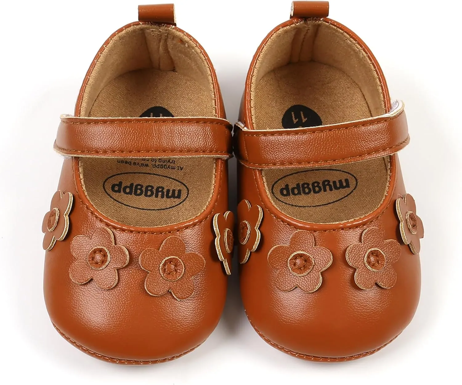 Baby Girls Mary Jane Flats Shoes Moccasins Rubber Non-Slip Soft Sole Toddler Princess Dress Shoes