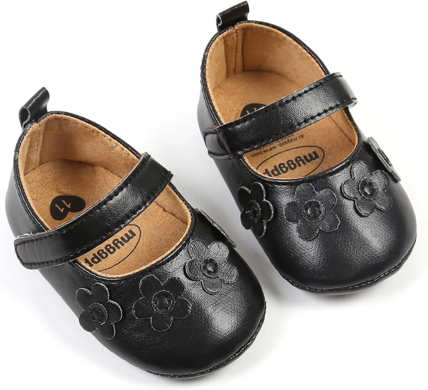 Baby Girls Mary Jane Flats Shoes Moccasins Rubber Non-Slip Soft Sole Toddler Princess Dress Shoes