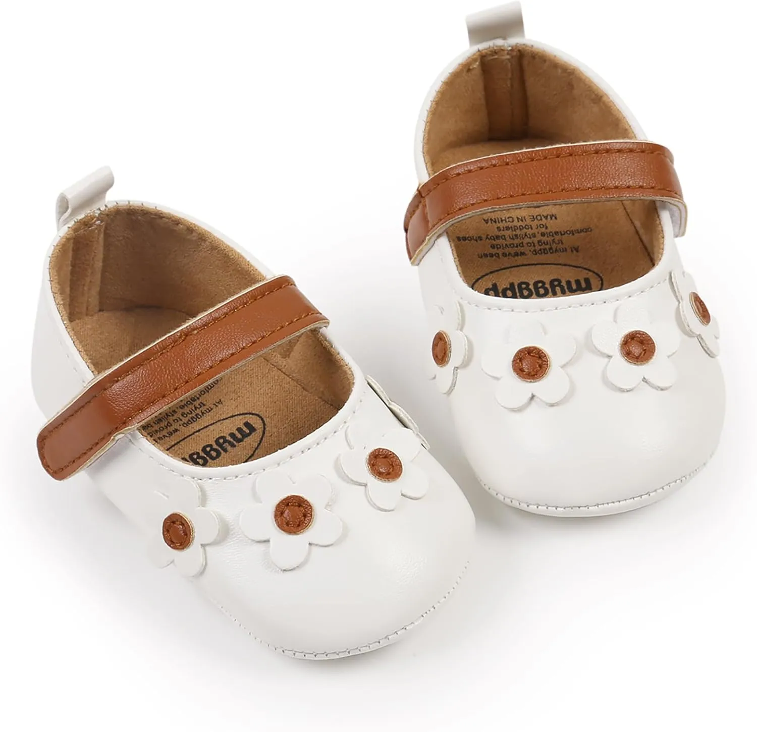 Baby Girls Mary Jane Flats Shoes Moccasins Rubber Non-Slip Soft Sole Toddler Princess Dress Shoes