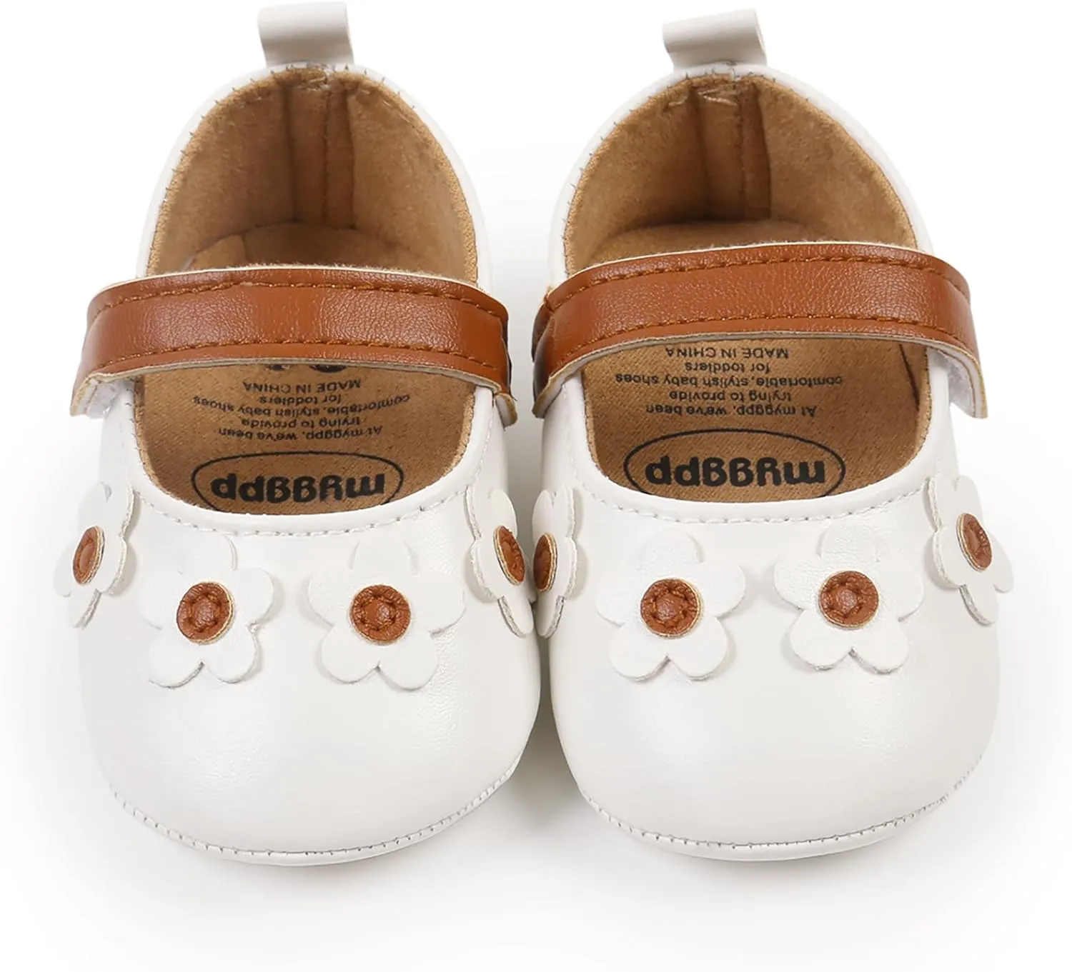 Baby Girls Mary Jane Flats Shoes Moccasins Rubber Non-Slip Soft Sole Toddler Princess Dress Shoes