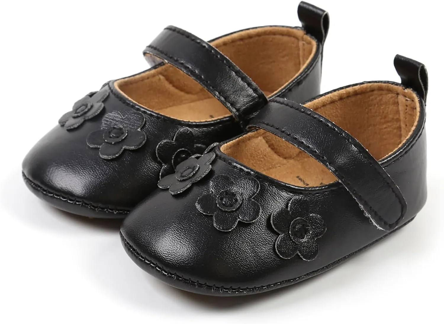 Baby Girls Mary Jane Flats Shoes Moccasins Rubber Non-Slip Soft Sole Toddler Princess Dress Shoes