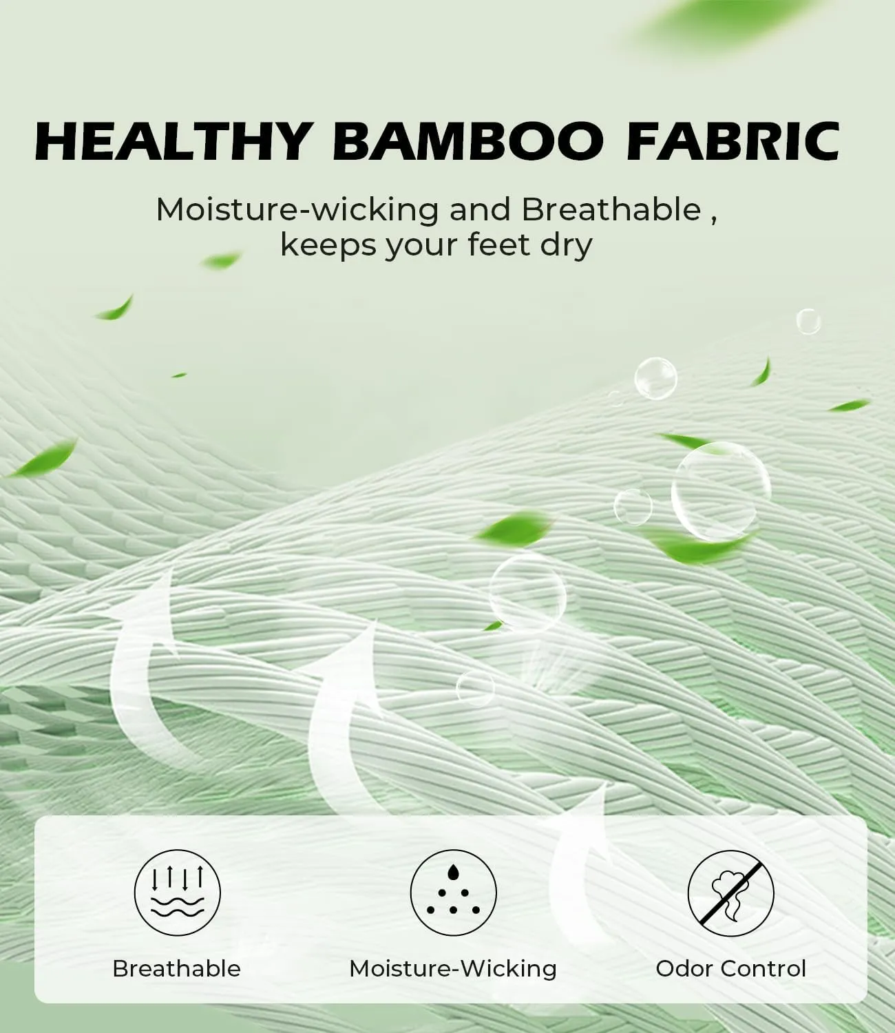 BAMBOO COOL Men's No-Show Socks Low Cut Breathable Moisture-Wicking Socks Non Slip Running Workout casual, 6 Packs
