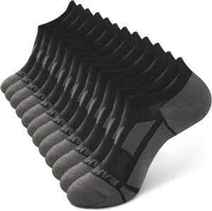 BAMBOO COOL Men's No-Show Socks Low Cut Breathable Moisture-Wicking Socks Non Slip Running Workout casual, 6 Packs
