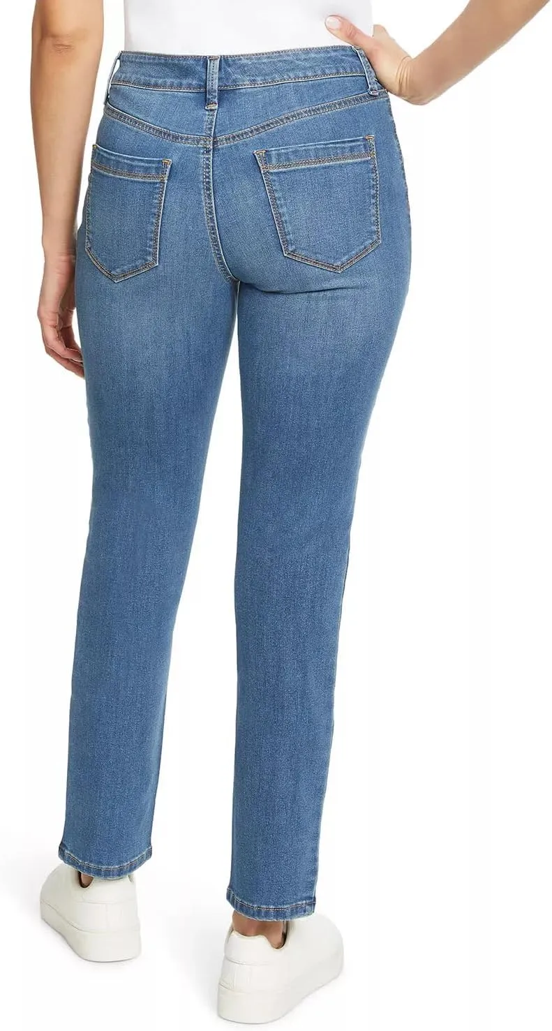 Bandolino Women's Amy Tummy Control Straight Leg Denim Jean