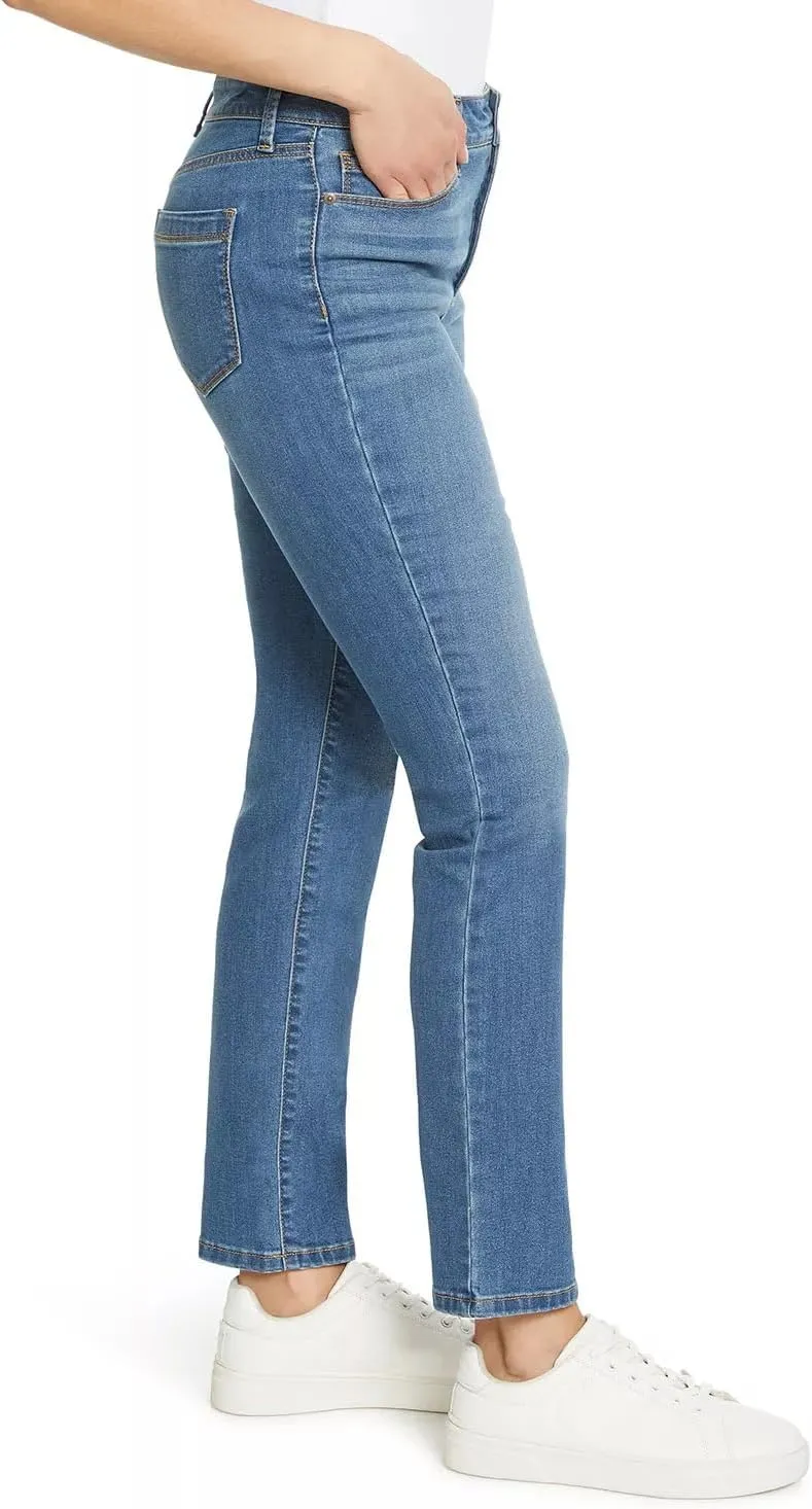 Bandolino Women's Amy Tummy Control Straight Leg Denim Jean