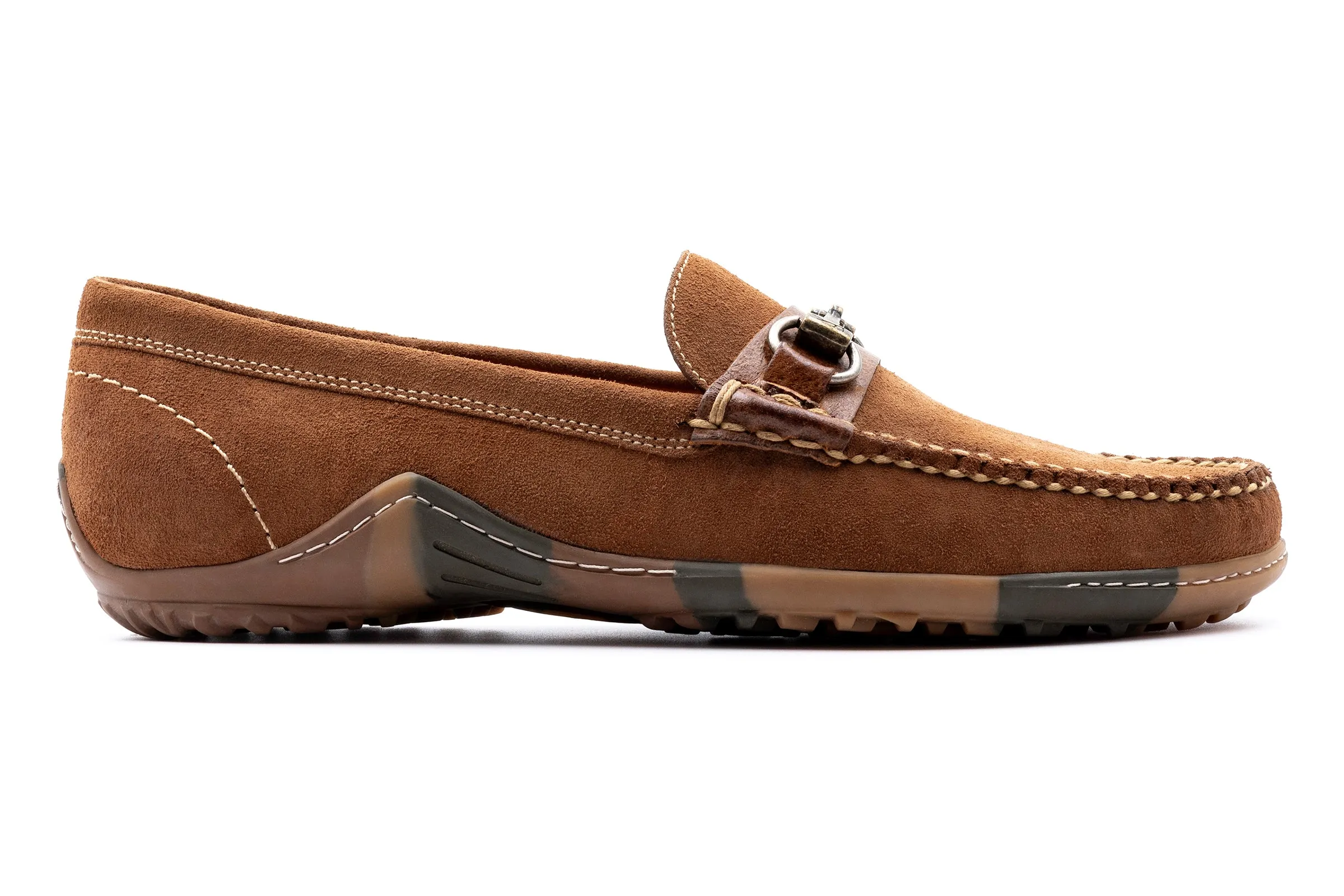 Bill Suede Horse Bit Loafers - French Roast