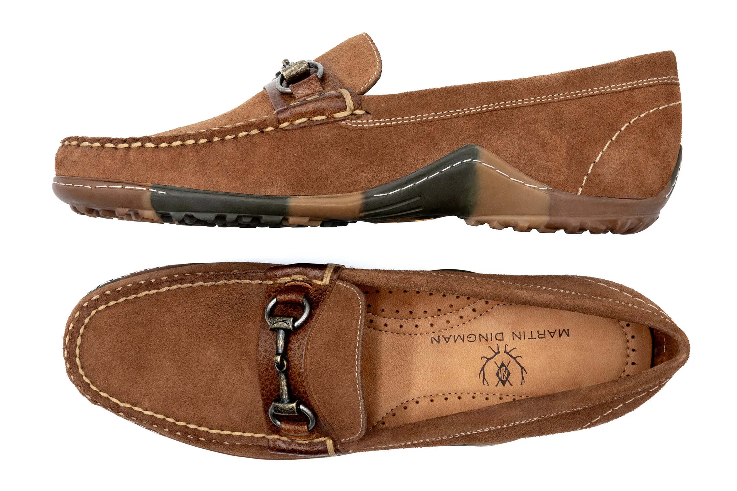 Bill Suede Horse Bit Loafers - French Roast
