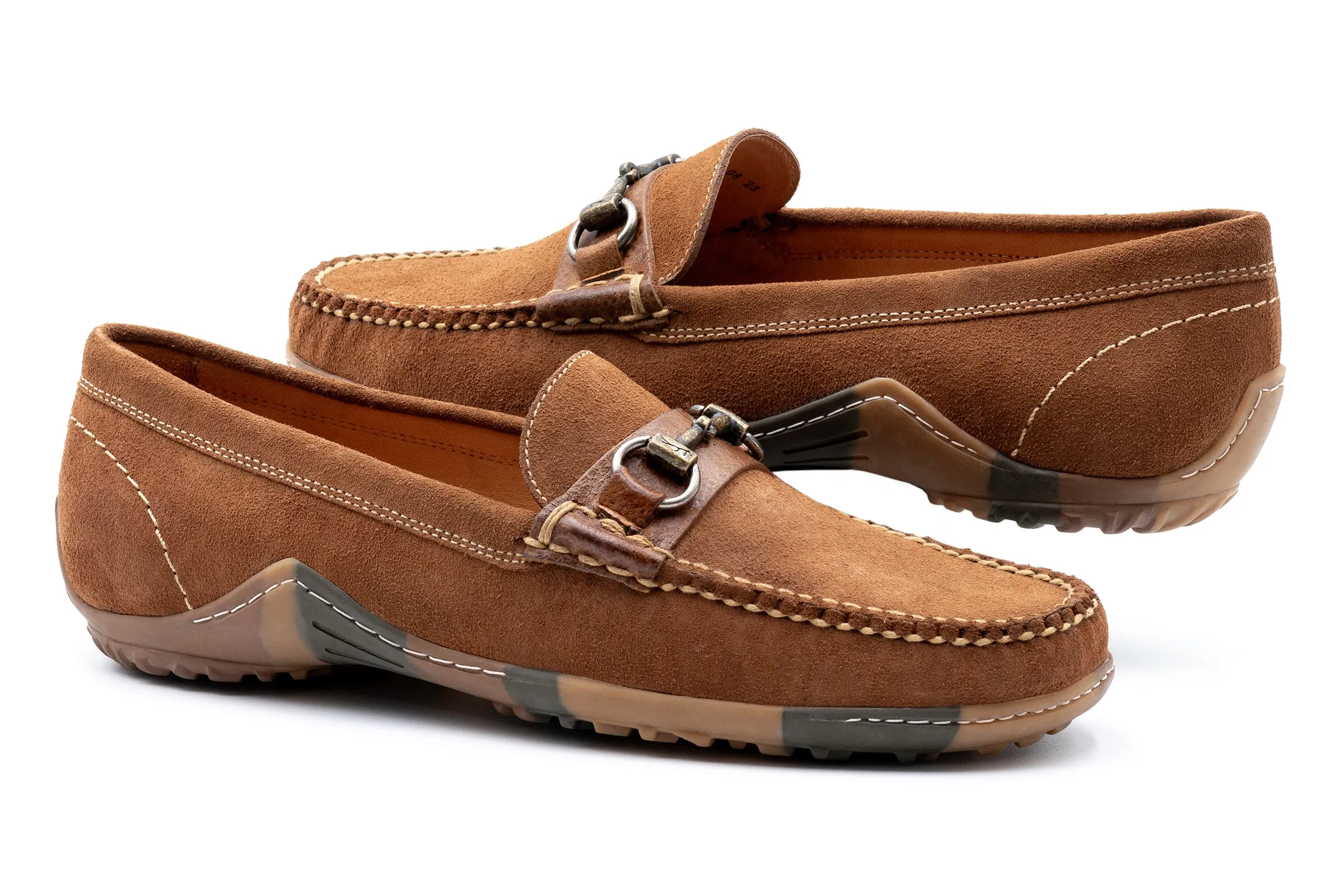 Bill Suede Horse Bit Loafers - French Roast