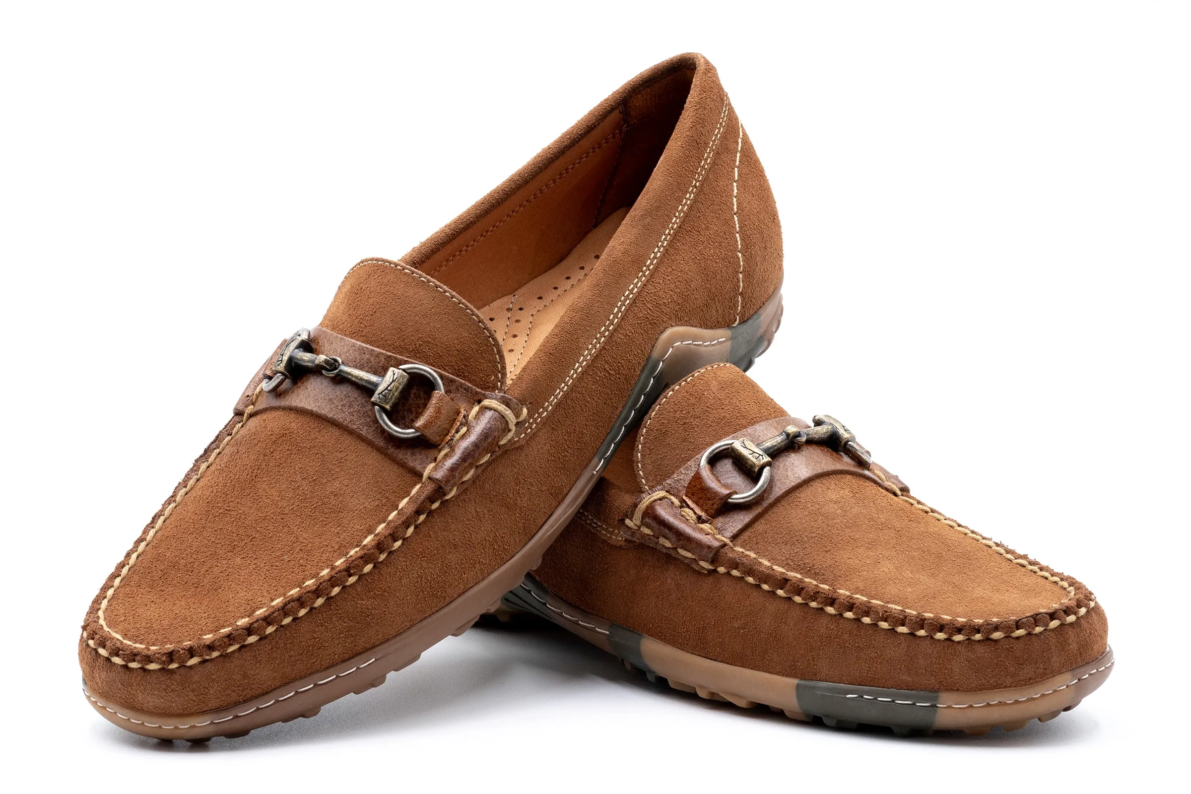 Bill Suede Horse Bit Loafers - French Roast