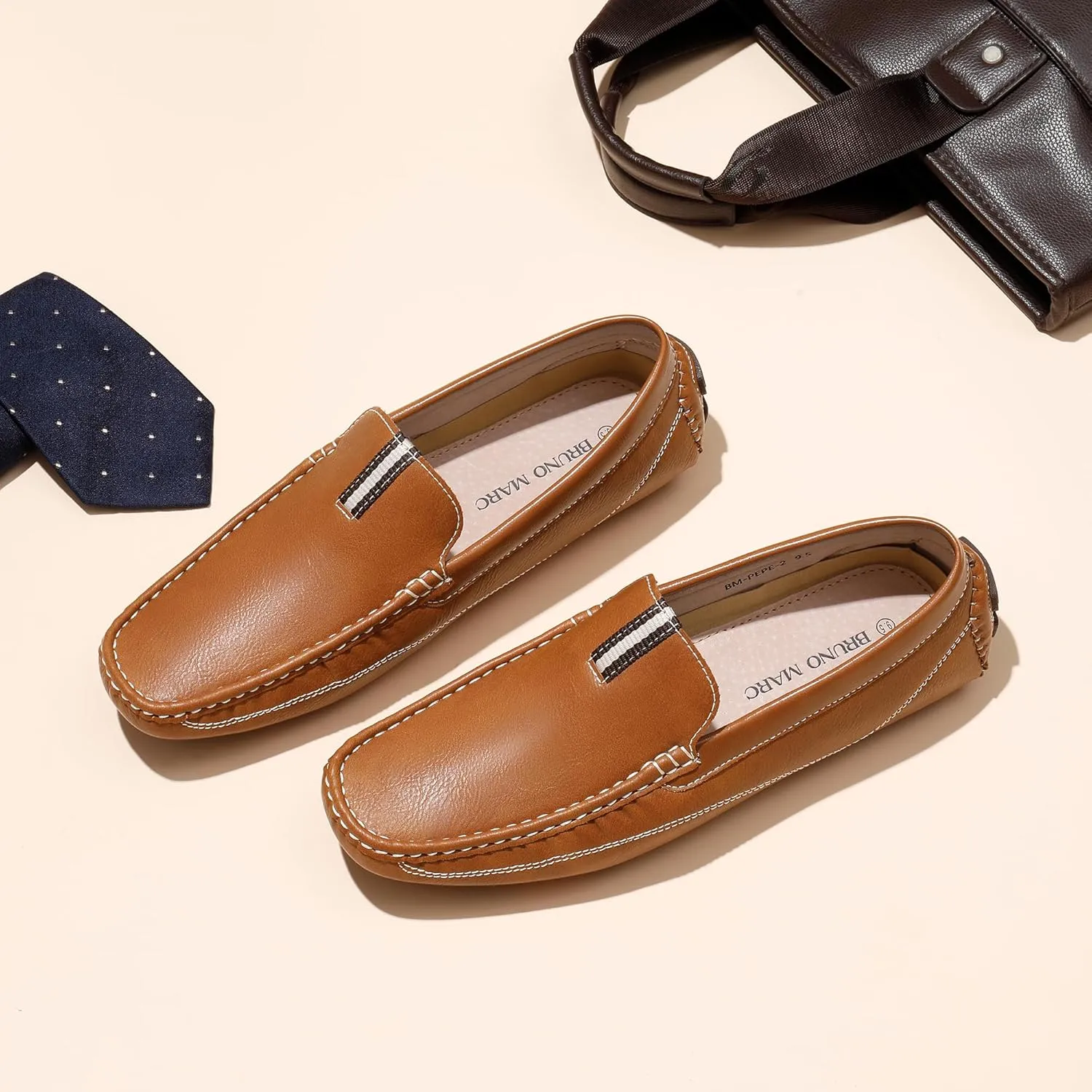 Bruno Marc Men's Driving Moccasins Penny Loafers Slip on Loafer Shoes