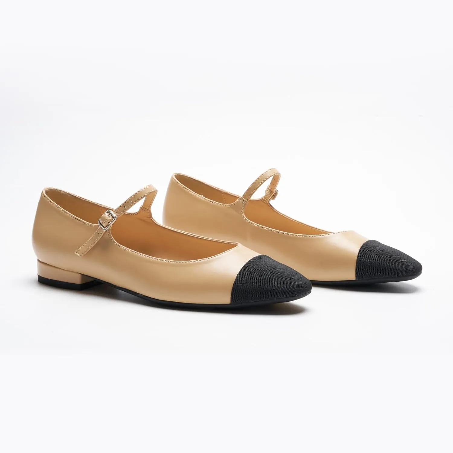 C. Paravano Women's Mary Jane Flats | Round Toe Leather Ballet Flats with Adjustable Strap, Dressy and Casual Shoes for Office,Travel,Bridal, Church,Business Meetings & Daily Wear