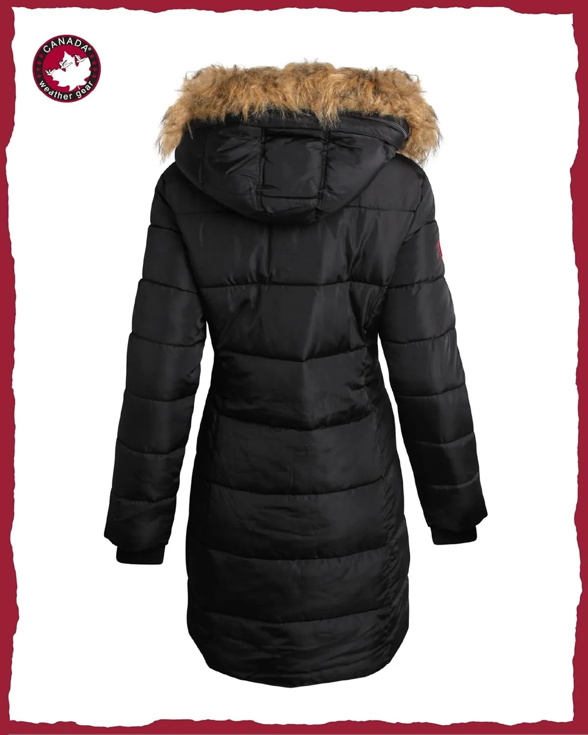 CANADA WEATHER GEAR Women's Winter Jacket - Heavyweight Long Length Bubble Puffer Parka (S-3X)