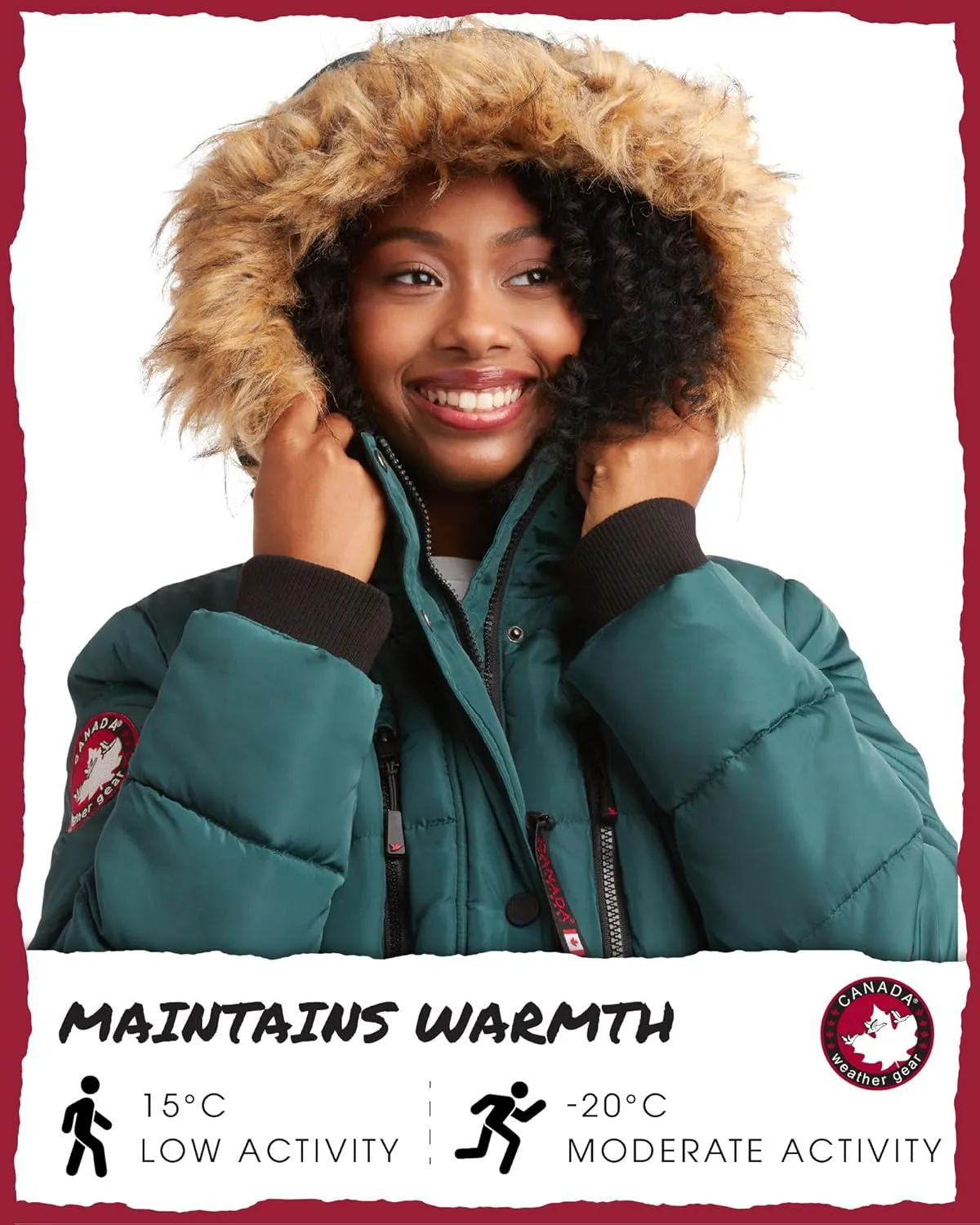 CANADA WEATHER GEAR Women's Winter Jacket - Heavyweight Long Length Bubble Puffer Parka (S-3X)