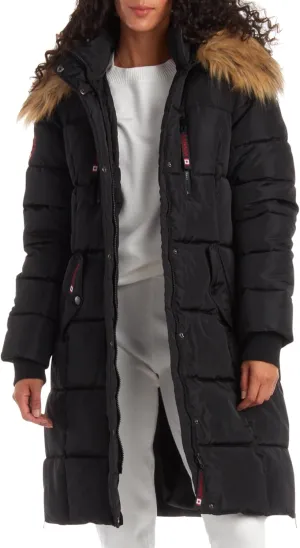 CANADA WEATHER GEAR Women's Winter Jacket - Heavyweight Long Length Bubble Puffer Parka (S-3X)