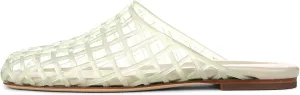 Caradise Jelly Shoes for Women Slip On Clear Mesh Flat Slides Closed Toe Jelly Sandals Mules Comfort Summer Slippers