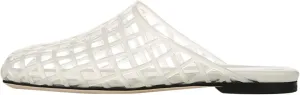 Caradise Jelly Shoes for Women Slip On Clear Mesh Flat Slides Closed Toe Jelly Sandals Mules Comfort Summer Slippers