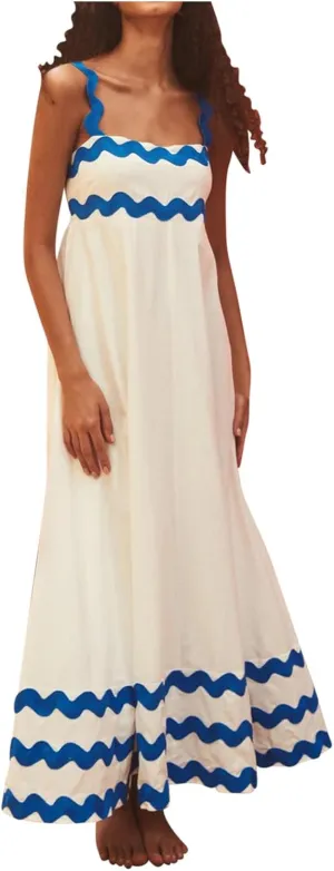 Ceboyel Women Summer Vacation Dresses 2024 Flowy Boho Maxi Long Dress Tiered Casual Sundresses Trendy Beachy Clothing