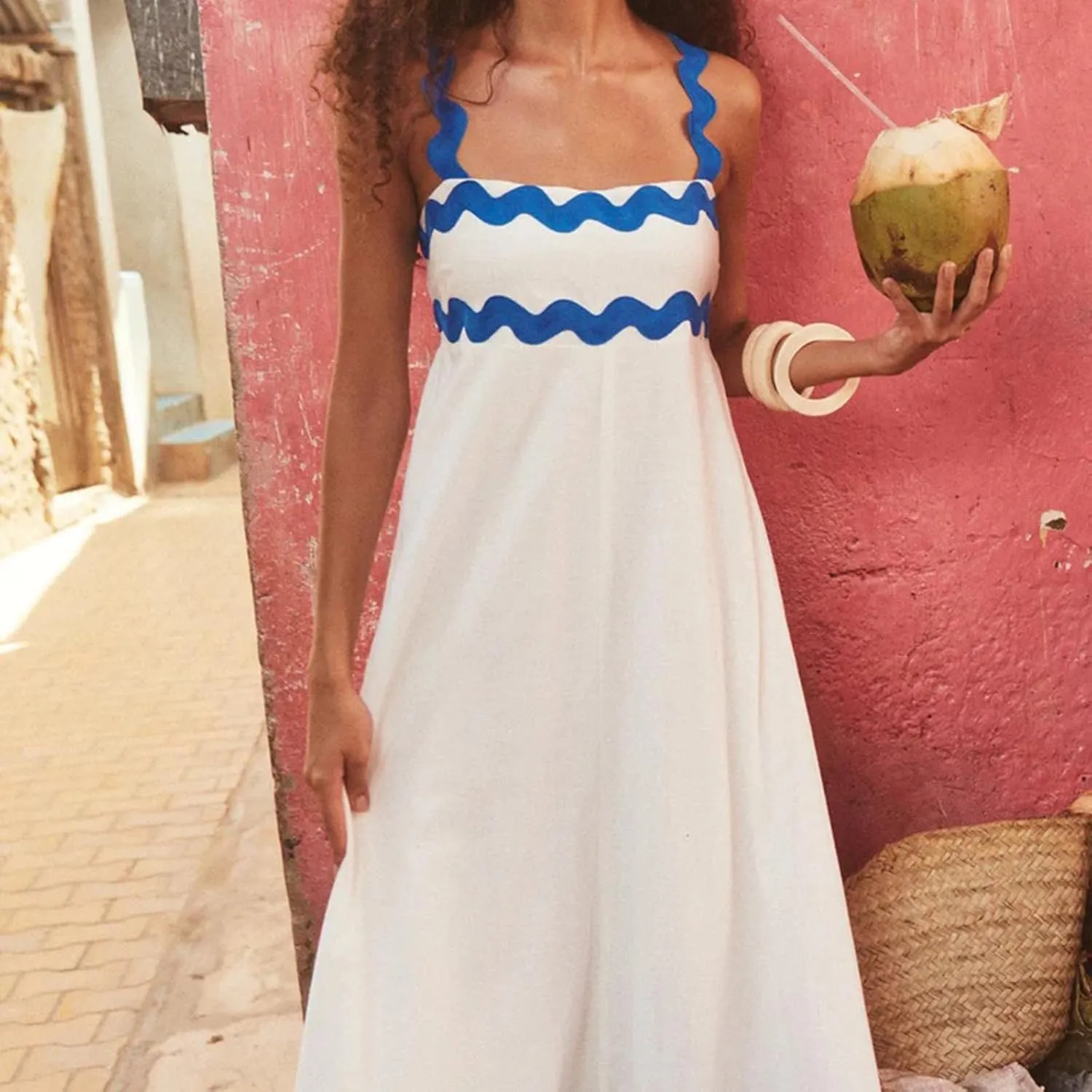 Ceboyel Women Summer Vacation Dresses 2024 Flowy Boho Maxi Long Dress Tiered Casual Sundresses Trendy Beachy Clothing