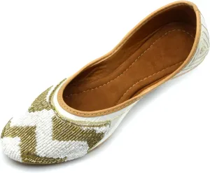 Chandrakala Bridal Mojaris for Women Flats Punjabi Jutti Pink (WF150-P)