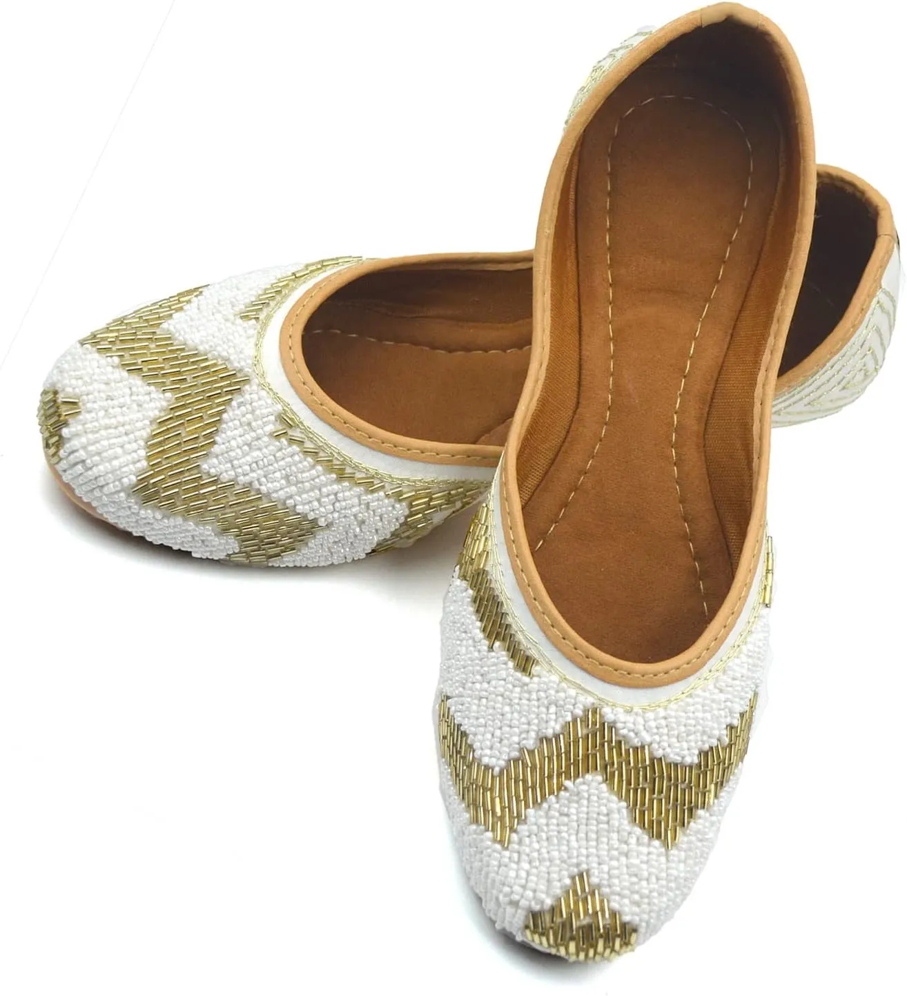 Chandrakala Bridal Mojaris for Women Flats Punjabi Jutti Pink (WF150-P)