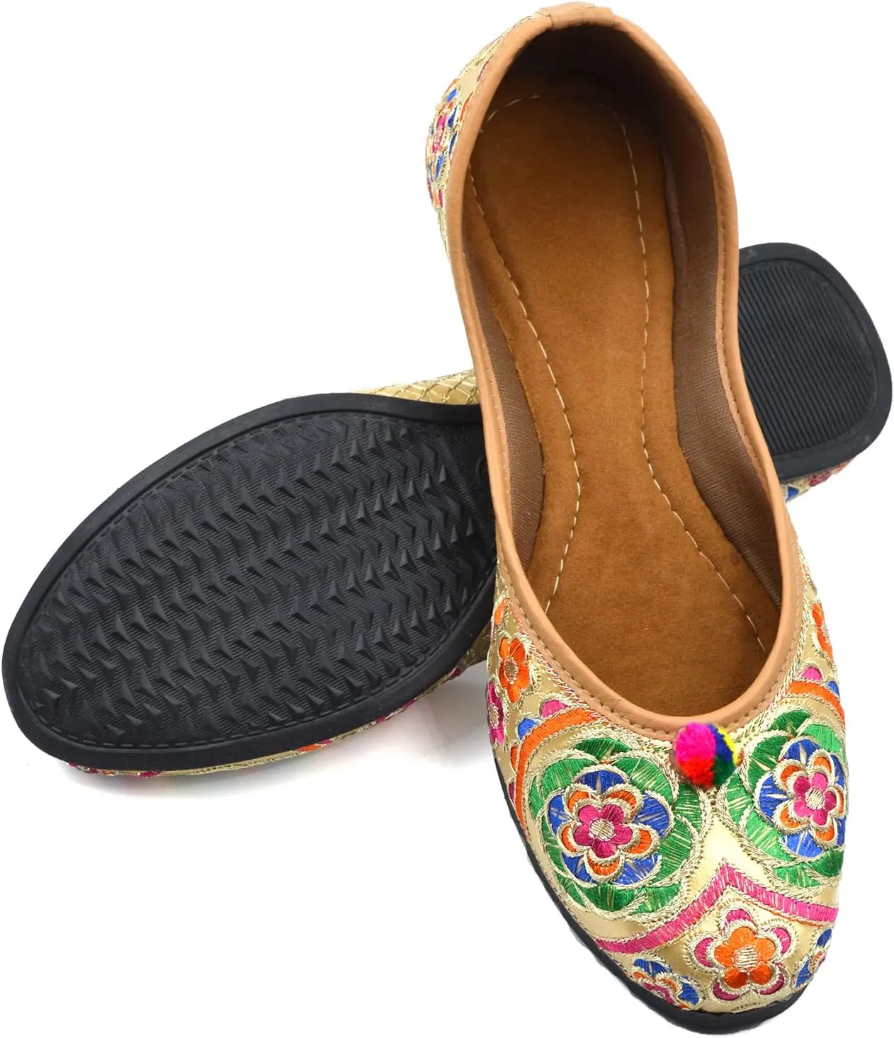 Chandrakala Bridal Mojaris for Women Flats Punjabi Jutti (WF131-P)