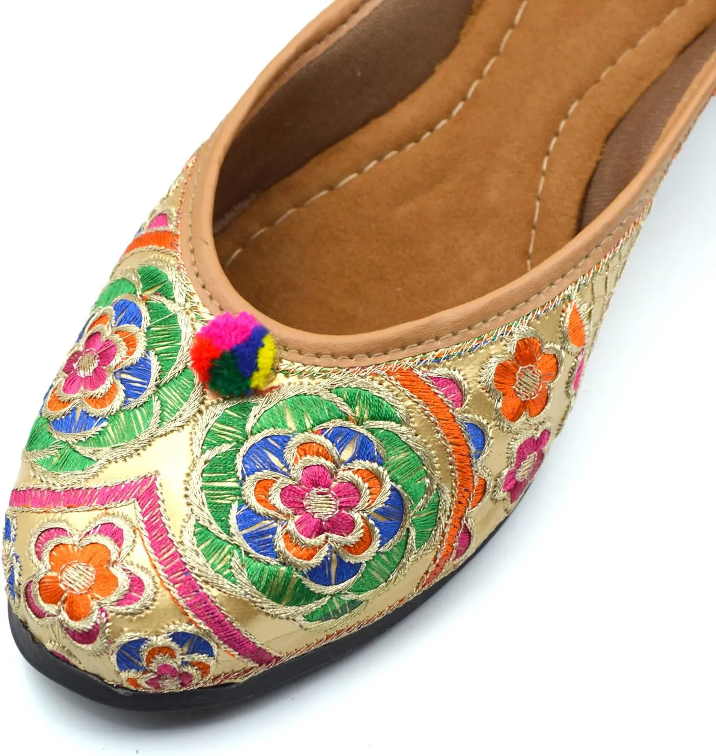 Chandrakala Bridal Mojaris for Women Flats Punjabi Jutti (WF131-P)