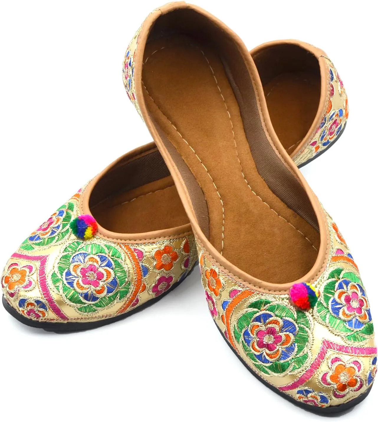 Chandrakala Bridal Mojaris for Women Flats Punjabi Jutti (WF131-P)