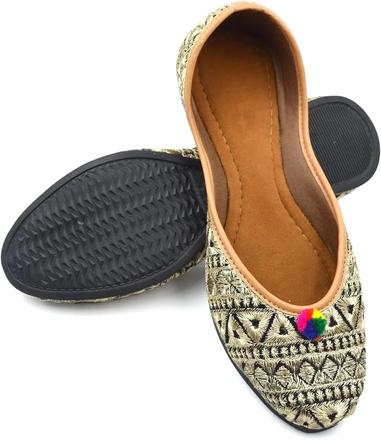 Chandrakala Bridal Mojaris for Women Flats Punjabi Jutti (WF131-P)