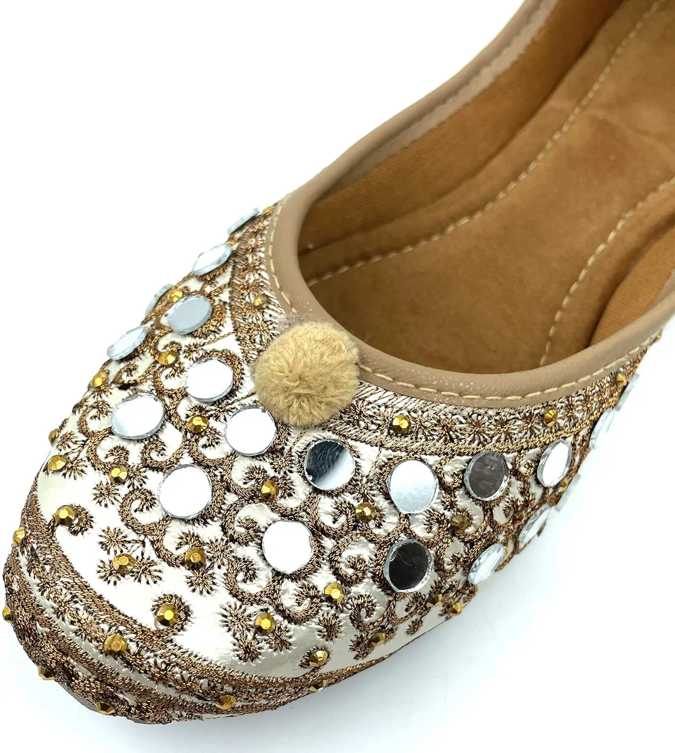 Chandrakala Bridal Mojaris for Women Flats Punjabi Jutti (WF131-P)