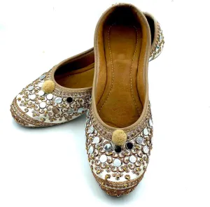 Chandrakala Bridal Mojaris for Women Flats Punjabi Jutti (WF131-P)