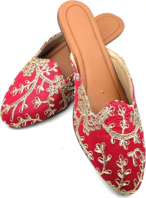 Chandrakala Bridal Mojaris for Women Flats Punjabi Jutti (WF138-P)