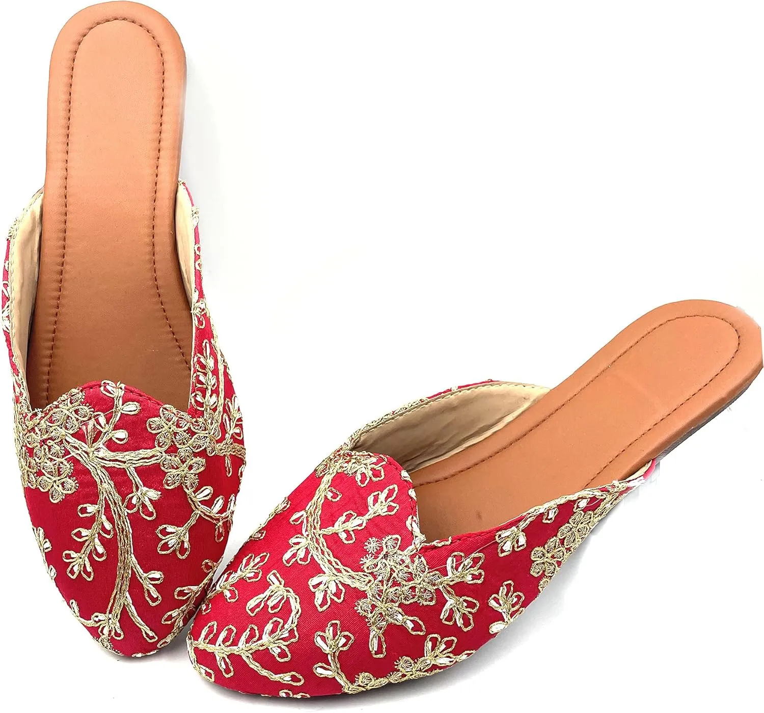 Chandrakala Bridal Mojaris for Women Flats Punjabi Jutti (WF138-P)