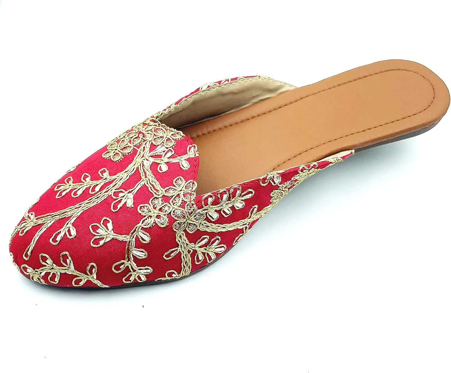 Chandrakala Bridal Mojaris for Women Flats Punjabi Jutti (WF138-P)
