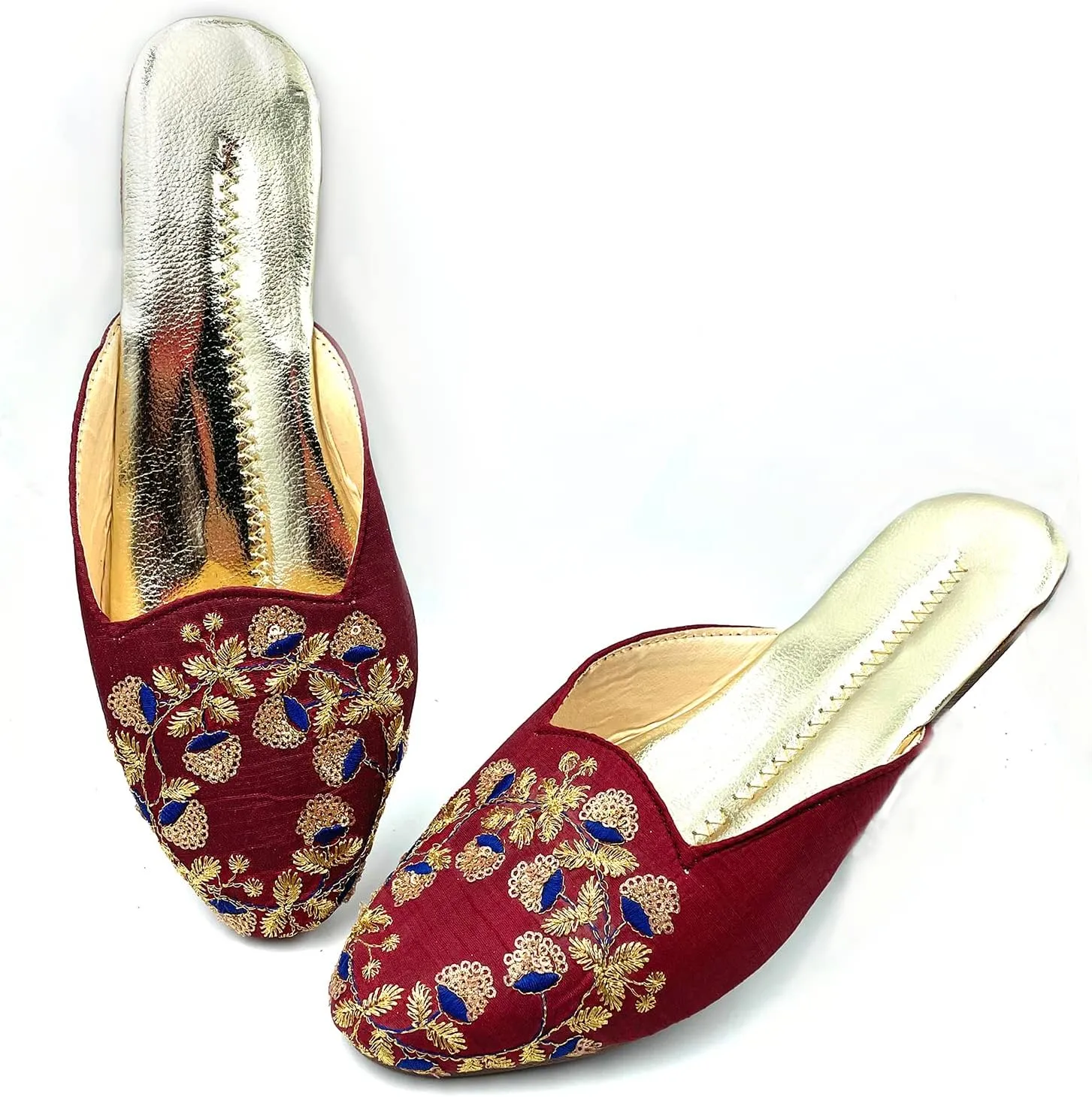 Chandrakala Bridal Mojaris for Women Flats Punjabi Jutti (WF138-P)