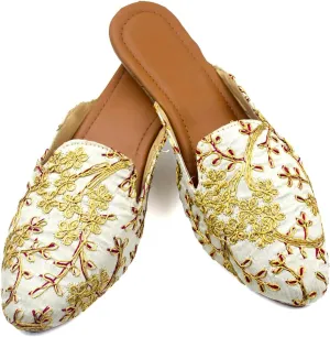 Chandrakala Bridal Mojaris for Women Flats Punjabi Jutti (WF138-P)