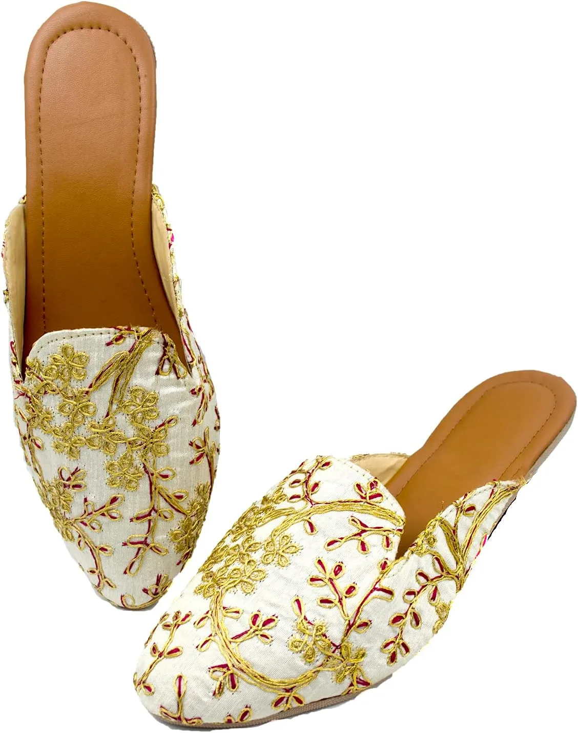 Chandrakala Bridal Mojaris for Women Flats Punjabi Jutti (WF138-P)