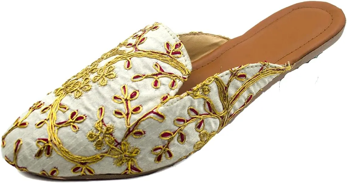 Chandrakala Bridal Mojaris for Women Flats Punjabi Jutti (WF138-P)