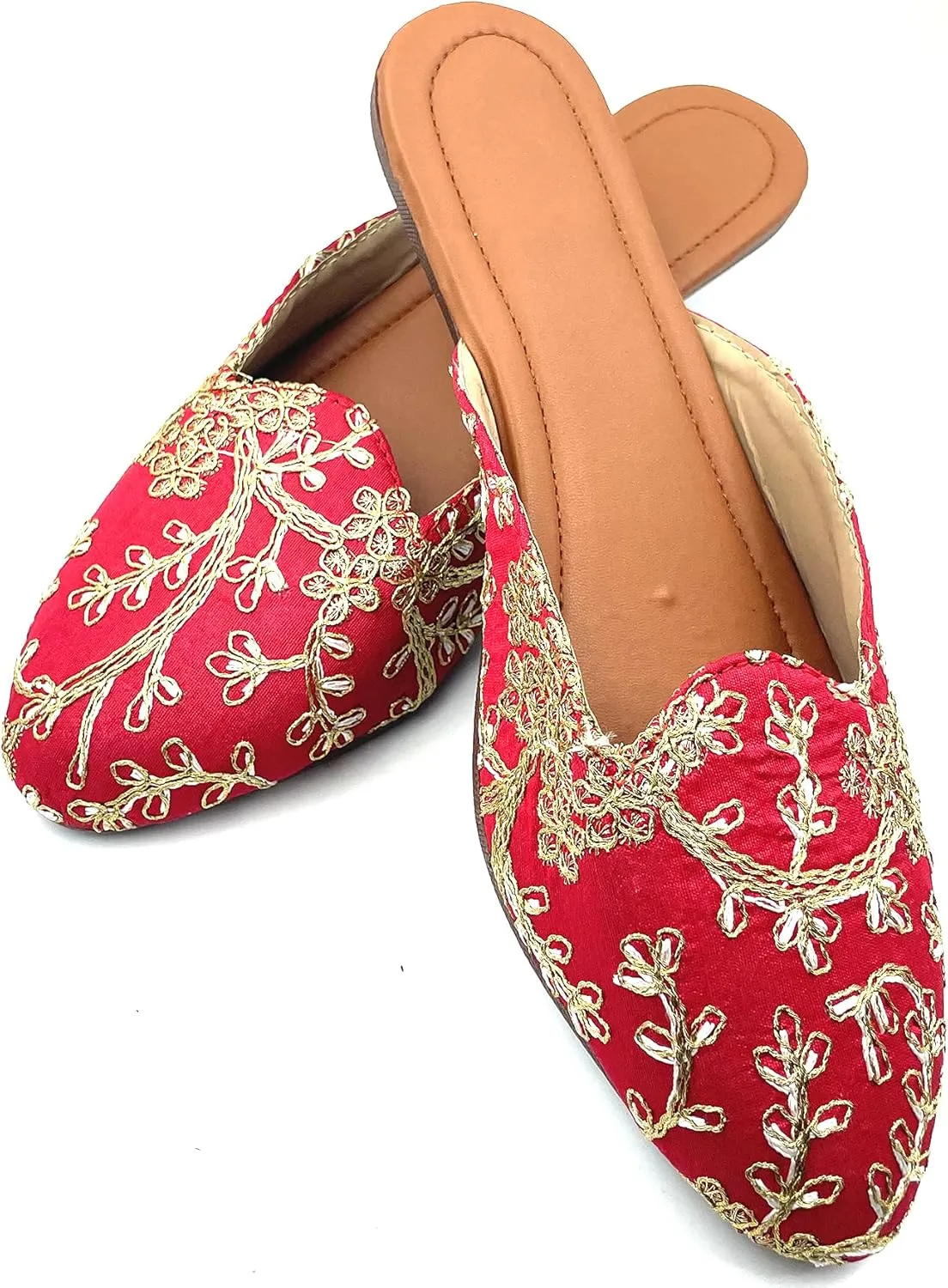 Chandrakala Bridal Mojaris for Women Flats Punjabi Jutti (WF138-P)