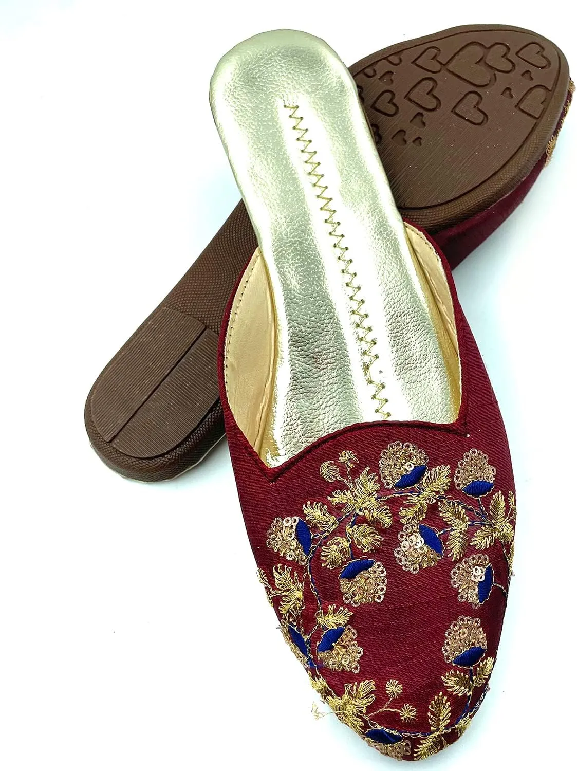 Chandrakala Bridal Mojaris for Women Flats Punjabi Jutti (WF138-P)