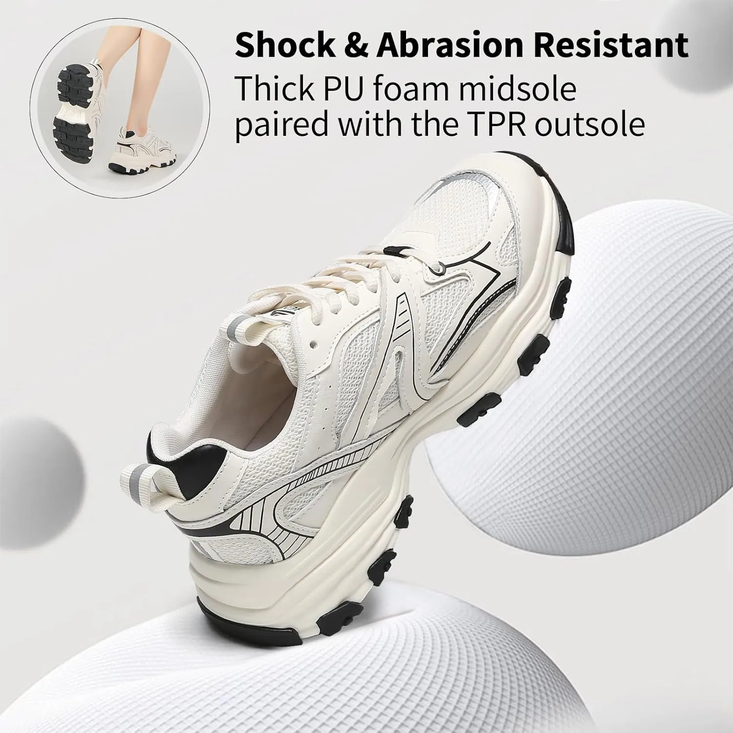 Chunky Sneakers for Women Lace Up Fashion Walking Shoes Platform Casual Running Shoes Silver Tennis Shoes