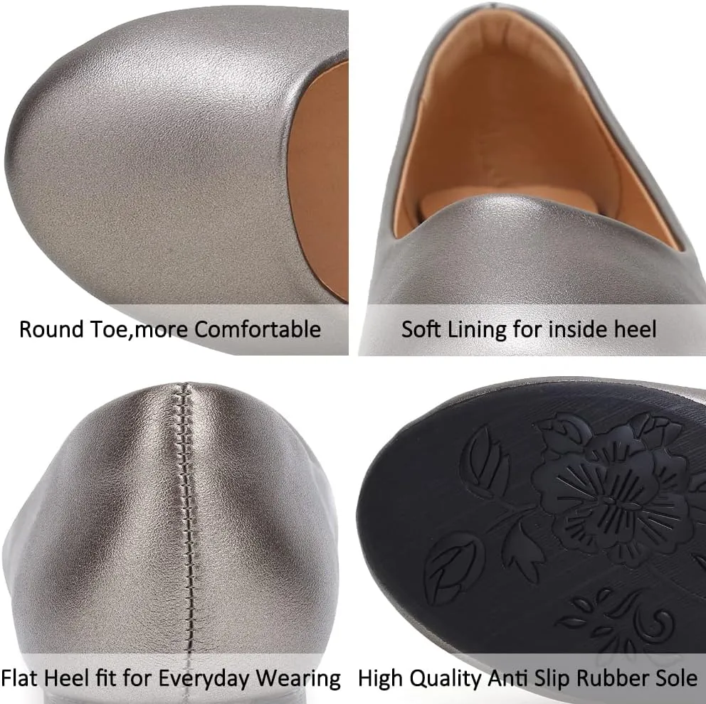 CIOR Women Ballet Flats Classy Simple Casual Slip-on Comfort Walking Shoes
