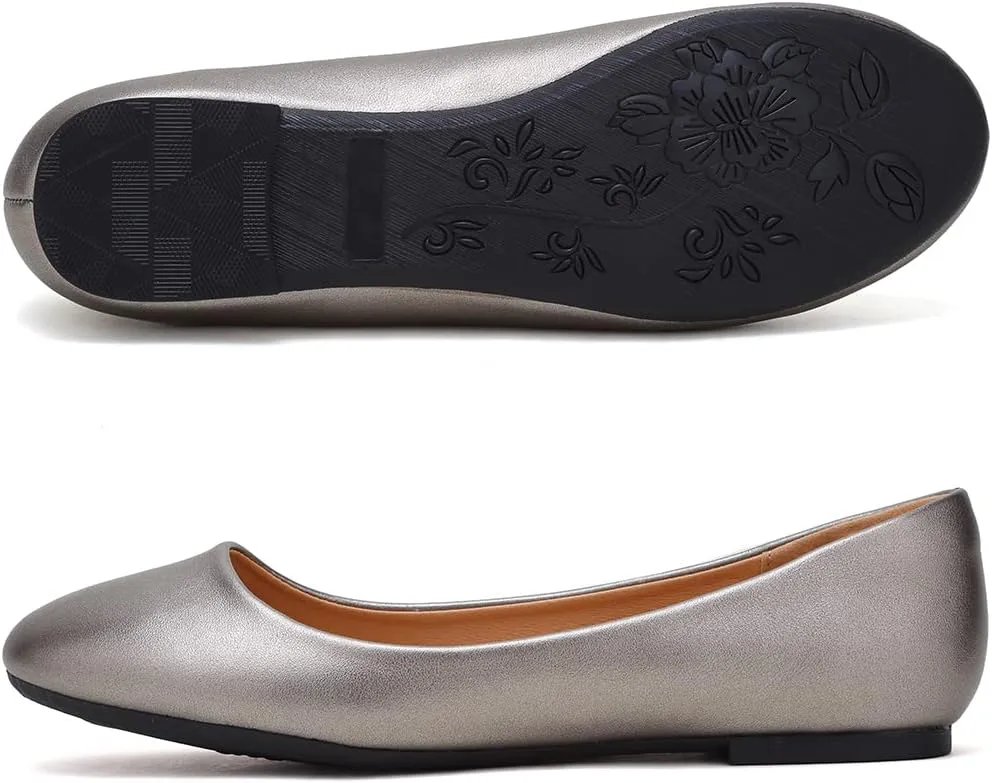 CIOR Women Ballet Flats Classy Simple Casual Slip-on Comfort Walking Shoes